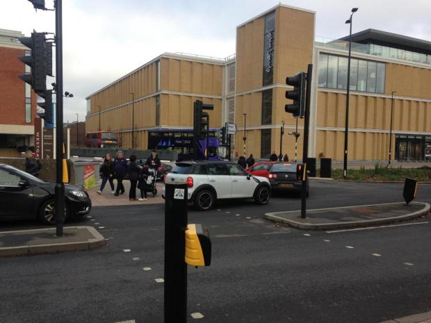 Oxford Mail:  Traffic queues outside the Westgate Centre